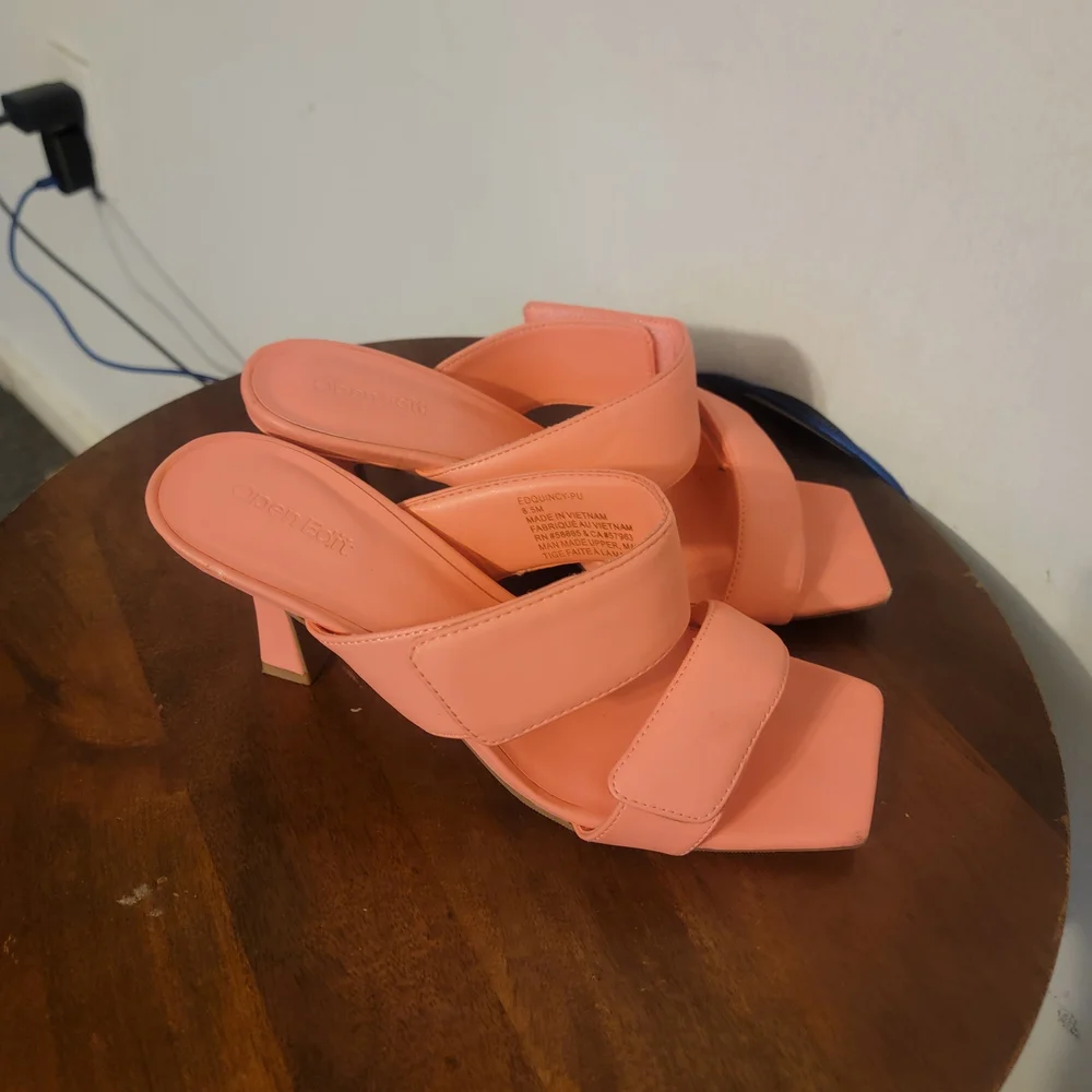 Women’s Double Strap Slide Sandals - Coral
